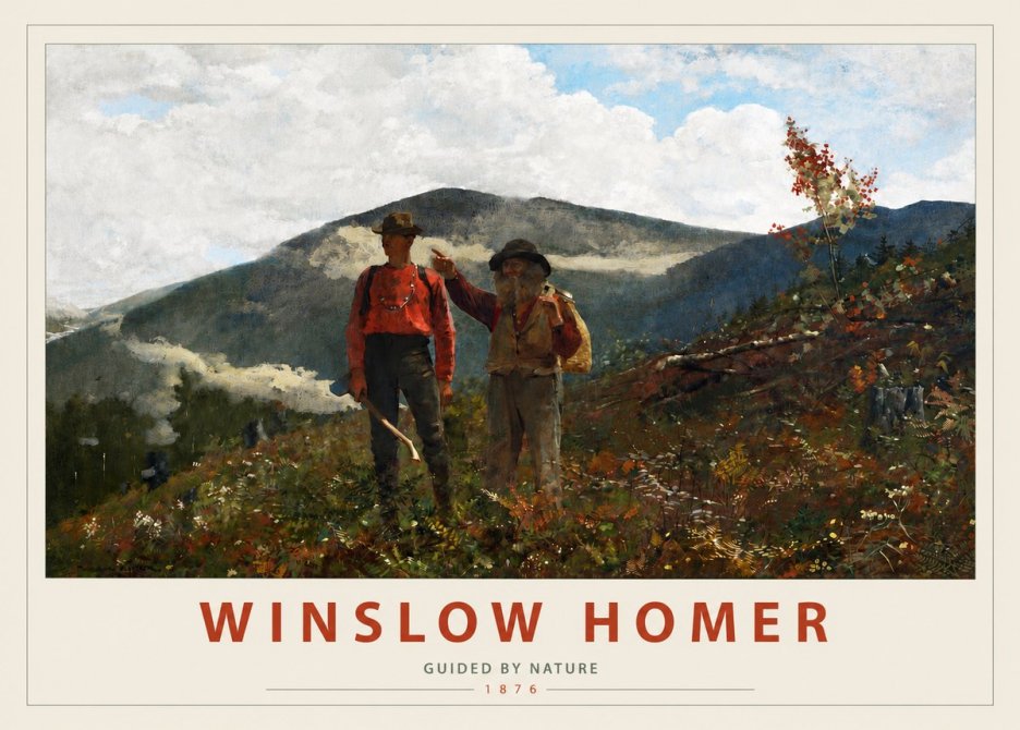 Winslow Homer The Two Guides No3 - Affiche