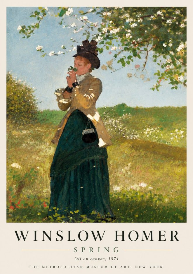 Winslow Homer Spring No4 - Affiche