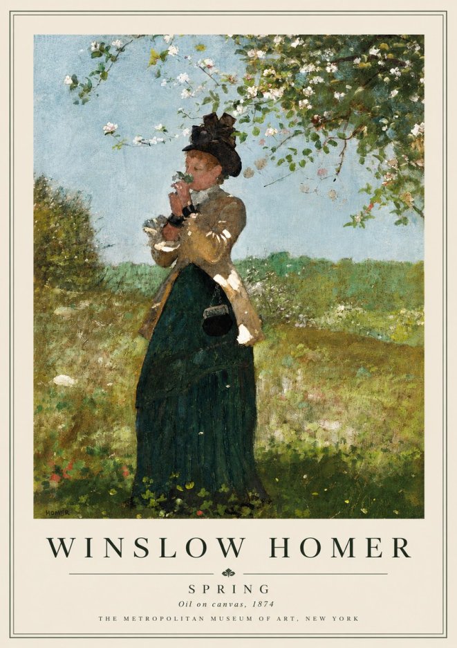 Winslow Homer Spring No5 - Affiche