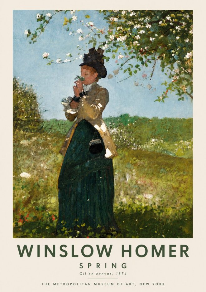 Winslow Homer Spring No6 - Affiche