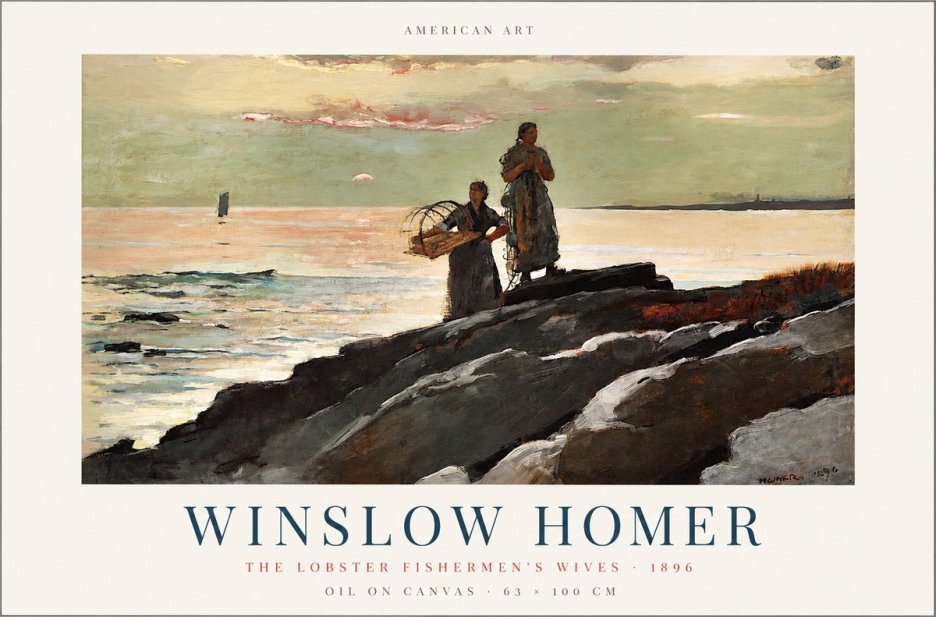 Winslow Homer The Lobster Fishermen's Wives No1 - Affiche
