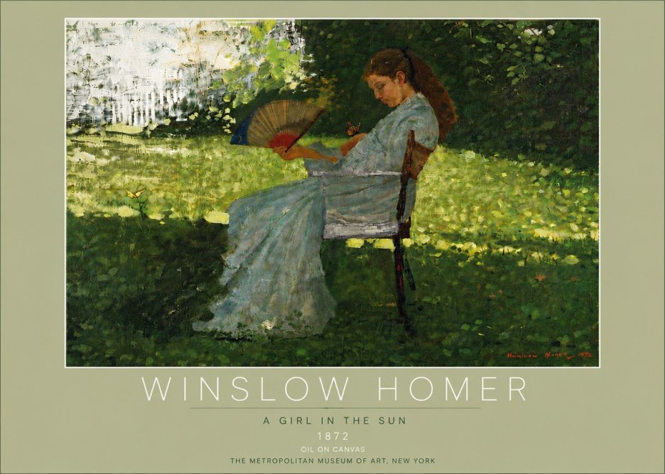 Winslow Homer A Girl in the Sun No6 - Affiche