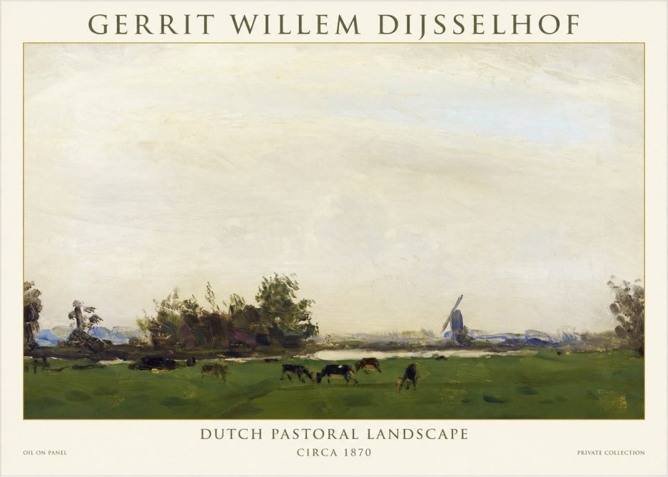 Gerrit Willem Dijsselhof Dutch Pastoral Landscape No1 - Affiche