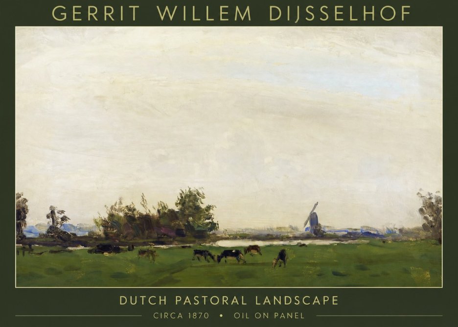 Gerrit Willem Dijsselhof Dutch Pastoral Landscape No2 - Affiche