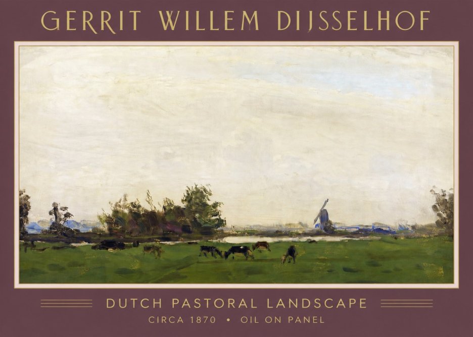 Gerrit Willem Dijsselhof Dutch Pastoral Landscape No4 - Affiche