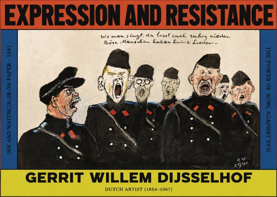 Gerrit Willem Dijsselhof Where Men Sing, There You May Rest in Peace; Evil People Have No Songs. No2 - Affiche