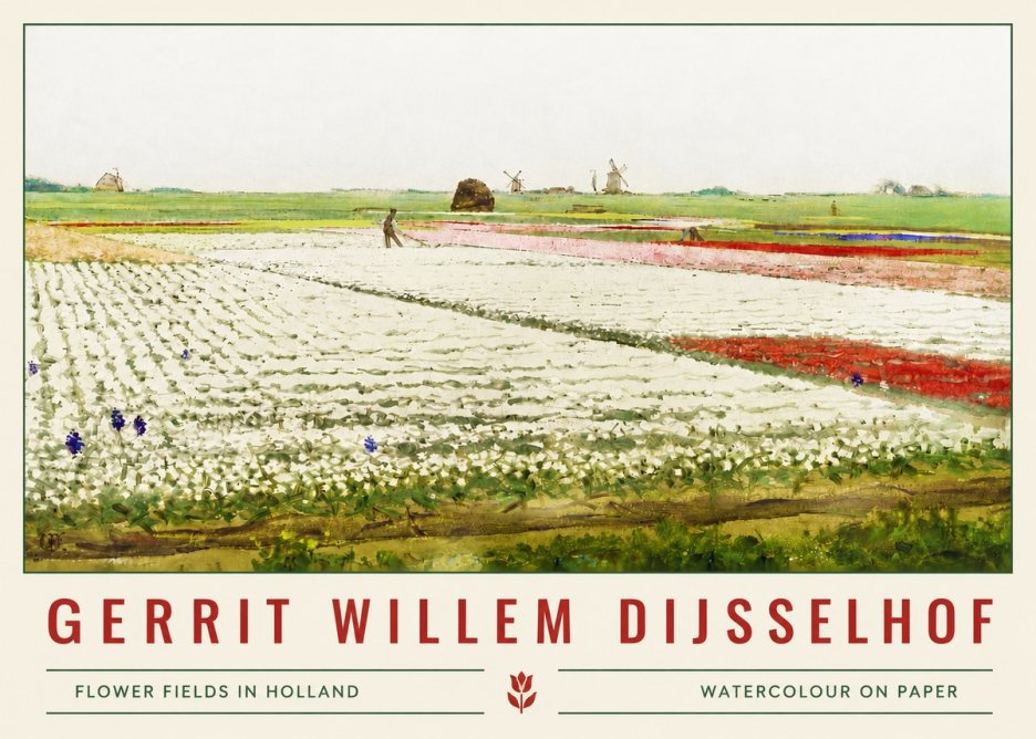 Gerrit Willem Dijsselhof Bulb Fields Near Hillegom No5 - Affiche
