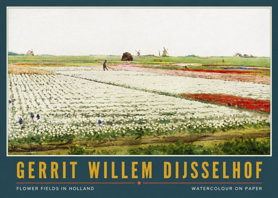 Gerrit Willem Dijsselhof Bulb Fields Near Hillegom No6 - Affiche
