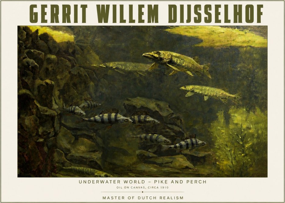 Gerrit Willem Dijsselhof Underwater Life No5 - Affiche