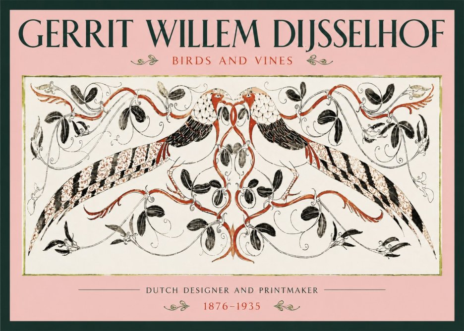 Gerrit Willem Dijsselhof Ornamental Design with Birds and Foliage No3 - Affiche