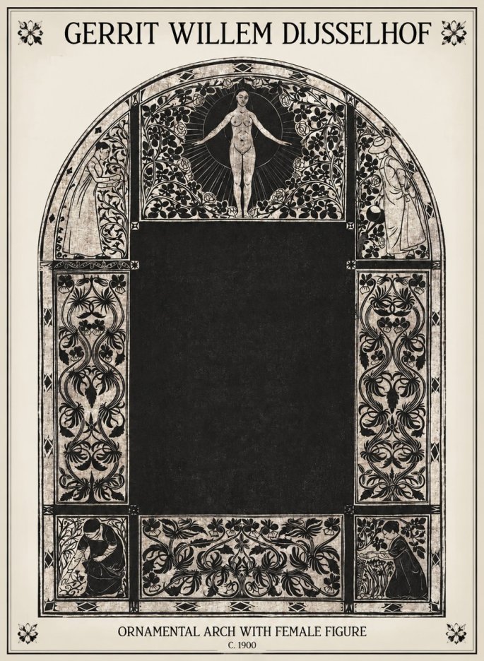 Gerrit Willem Dijsselhof Ornamental Composition - Design for a Printed Panel No2 - Affiche