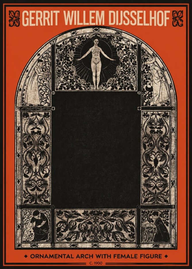 Gerrit Willem Dijsselhof Ornamental Composition - Design for a Printed Panel No3 - Affiche