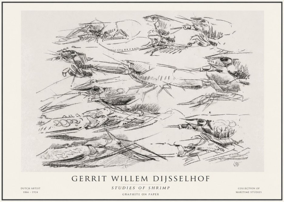 Gerrit Willem Dijsselhof Studies of Birds in Motion No6 - Affiche