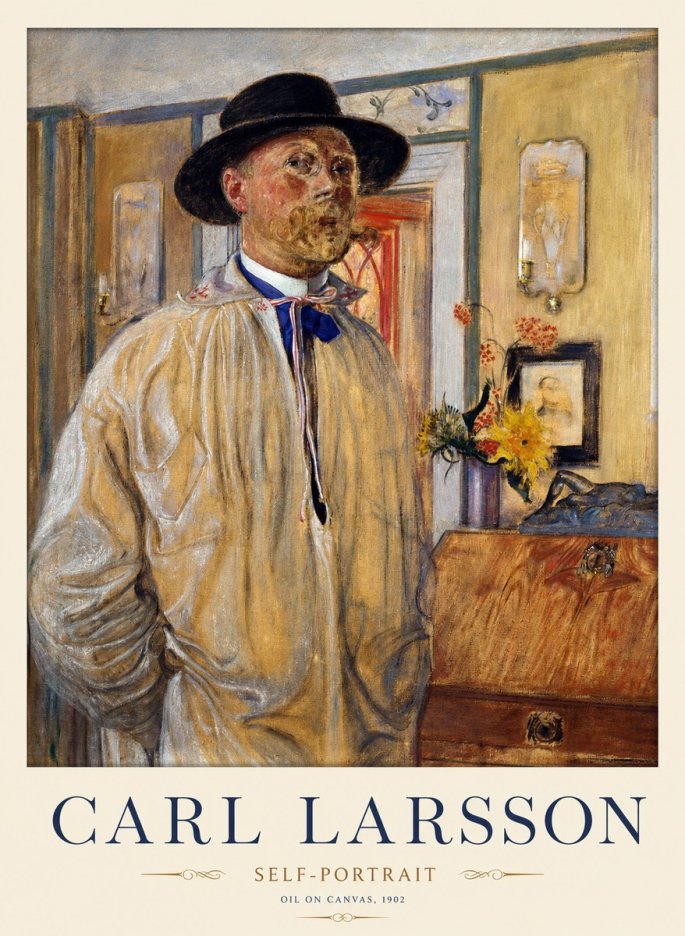 Carl Larsson Self-portrait No2 - Affiche