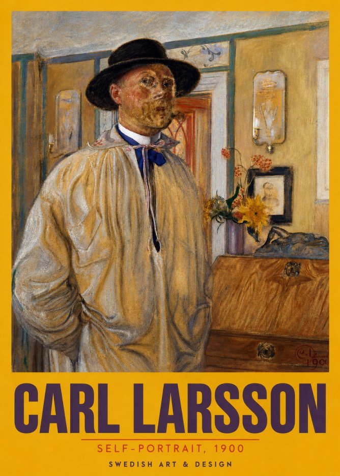 Carl Larsson Self-portrait No5 - Affiche