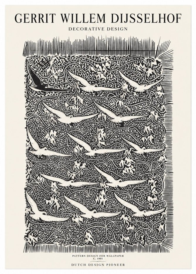 Gerrit Willem Dijsselhof Decorative Design No1 - Affiche