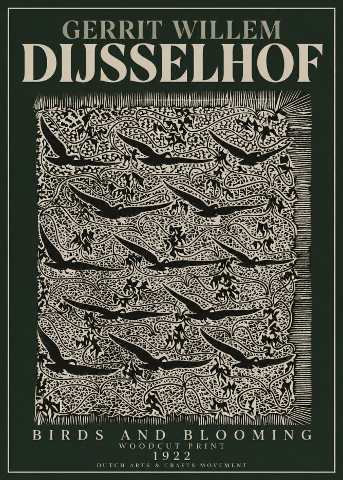 Gerrit Willem Dijsselhof Decorative Design No4 - Affiche