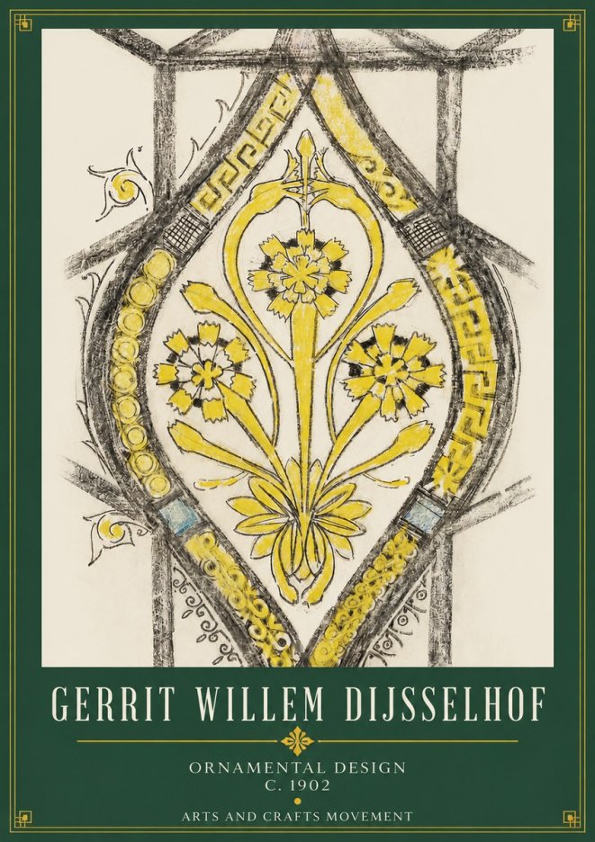 Gerrit Willem Dijsselhof Ornamental Design No3 - Affiche