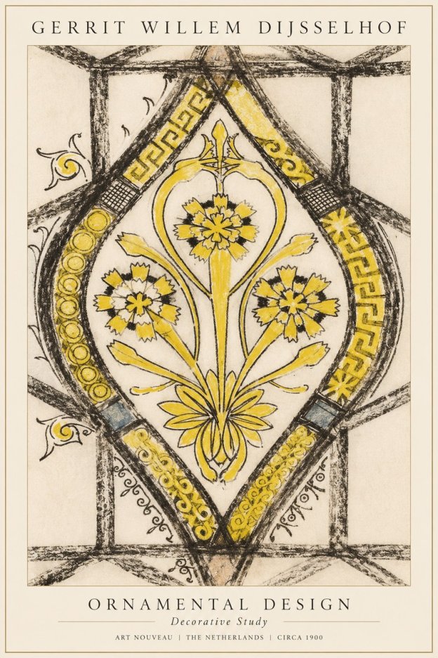 Gerrit Willem Dijsselhof Ornamental Design No5 - Affiche