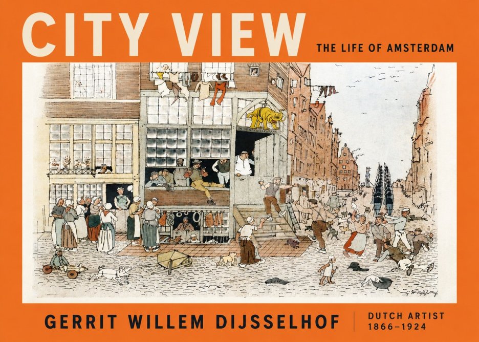 Gerrit Willem Dijsselhof Street Scene in Amsterdam No3 - Affiche