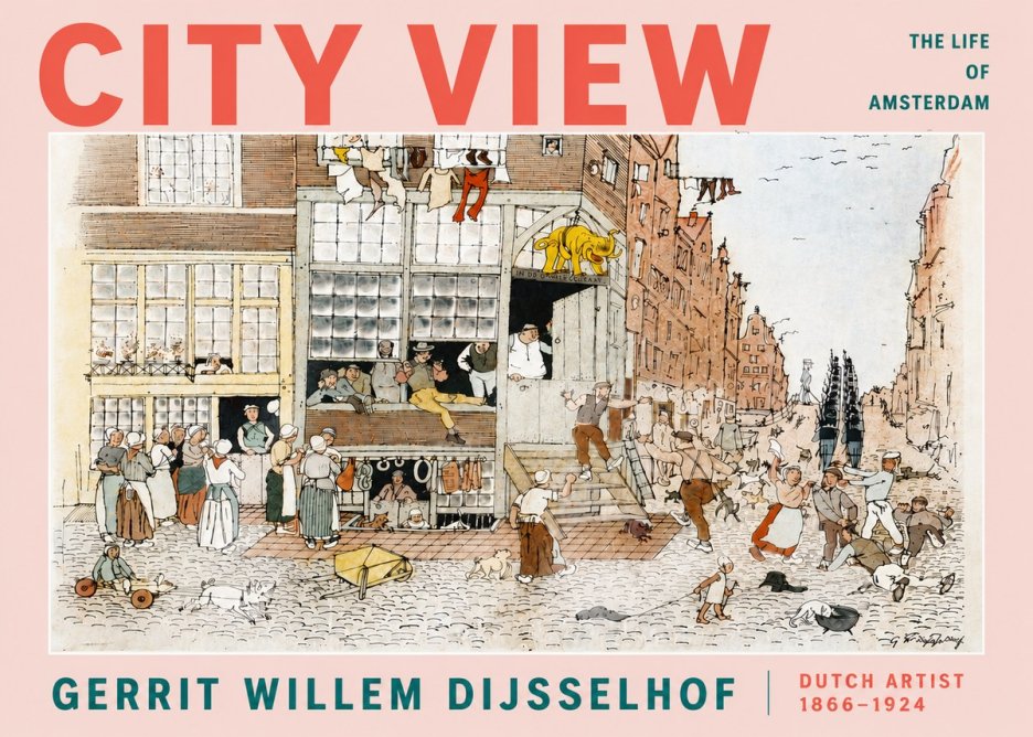 Gerrit Willem Dijsselhof Street Scene in Amsterdam No5 - Affiche