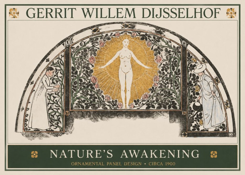 Gerrit Willem Dijsselhof Nature's Awakening No1 - Affiche