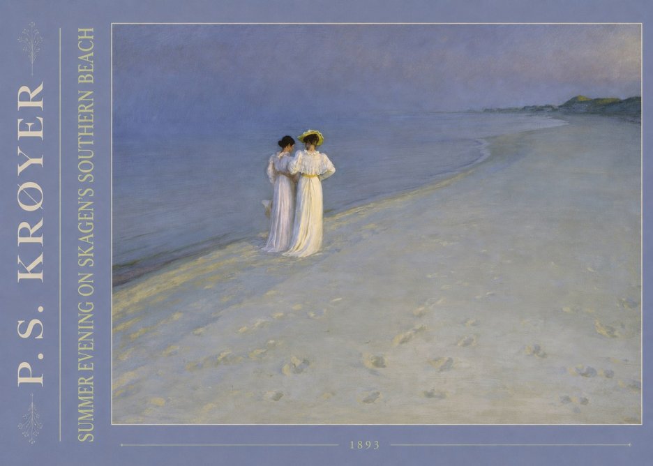 P.S. Krøyer Summer Evening on Skagen's Southern Beach No4 - Affiche
