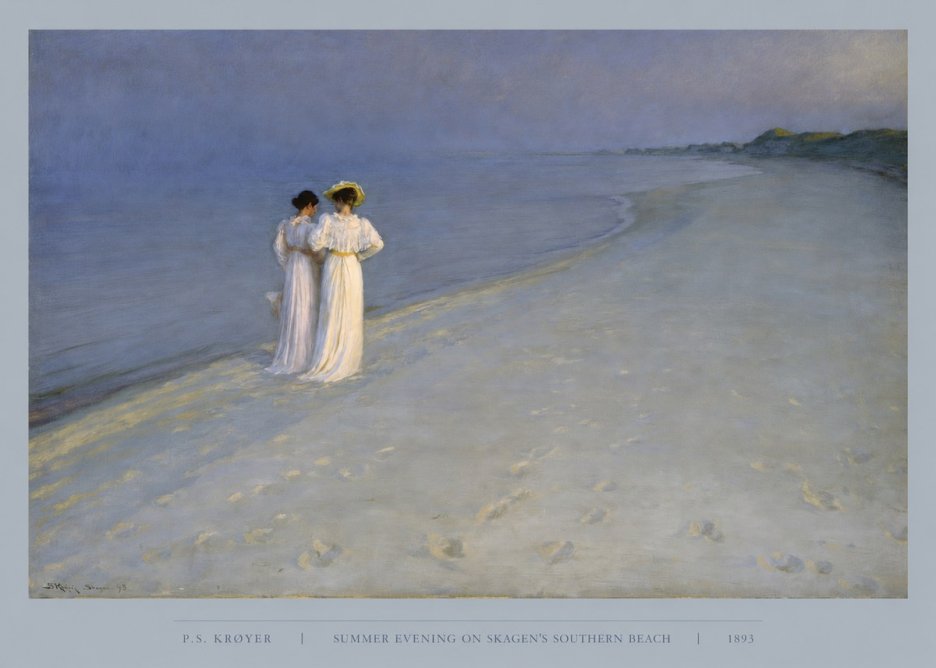 P.S. Krøyer Summer Evening on Skagen's Southern Beach No5 - Affiche