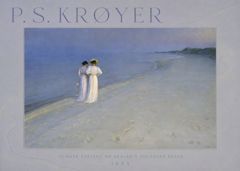 P.S. Krøyer Summer Evening on Skagen's Southern Beach No6 - Affiche