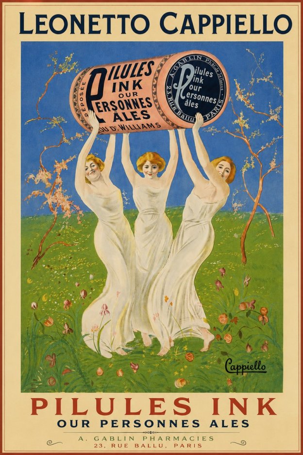Leonetto Cappiello Pilules Ink Our Personnes Ales No4 - Affiche