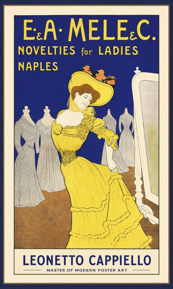Leonetto Cappiello E.&a. Mele & C. Novelties for Ladies Naples No1 - Affiche