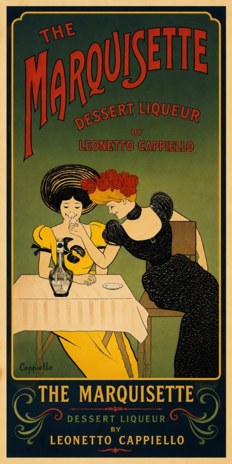 Leonetto Cappiello The Marquisette Dessert Liqueur No5 - Affiche
