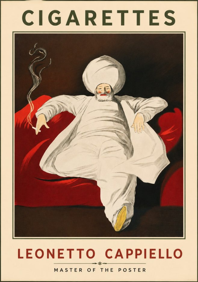 Leonetto Cappiello Cigarettes No2 - Affiche