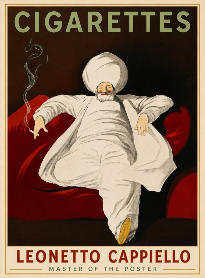 Leonetto Cappiello Cigarettes No6 - Affiche