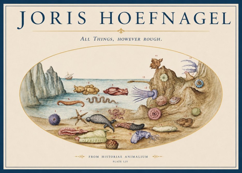 Joris Hoefnagel Totvs Echinvs Asper. Plate Liv No4 - Affiche