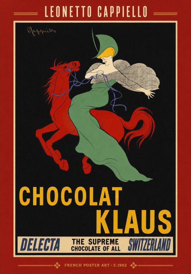 Leonetto Cappiello Chocolat Klaus No2 - Affiche