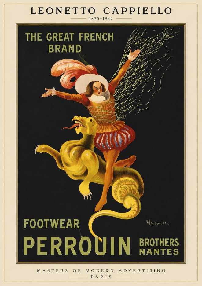Leonetto Cappiello Footwear Perrouin No1 - Affiche
