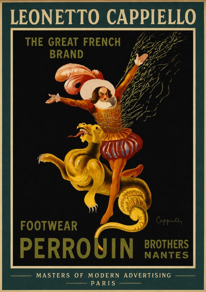 Leonetto Cappiello Footwear Perrouin No4 - Affiche