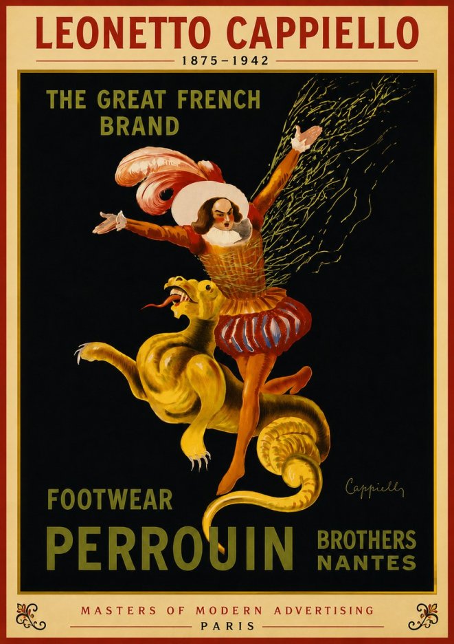 Leonetto Cappiello Footwear Perrouin No6 - Affiche