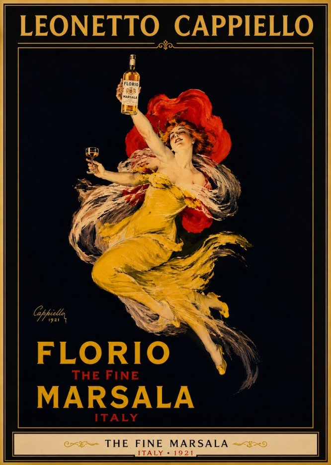 Leonetto Cappiello Florio the Fine Marsala No4 - Affiche