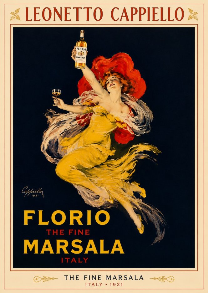 Leonetto Cappiello Florio the Fine Marsala No6 - Affiche