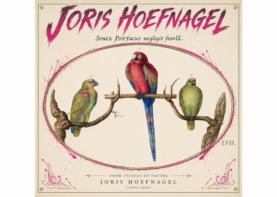 Joris Hoefnagel Three Parrots No5 - Affiche