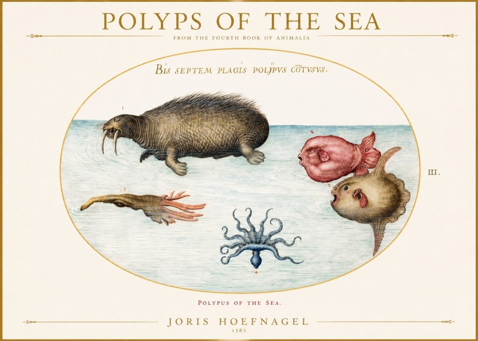 Joris Hoefnagel Polyps of the Sea No1 - Affiche