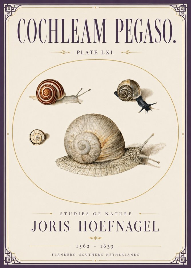 Joris Hoefnagel The Four Snails No5 - Affiche