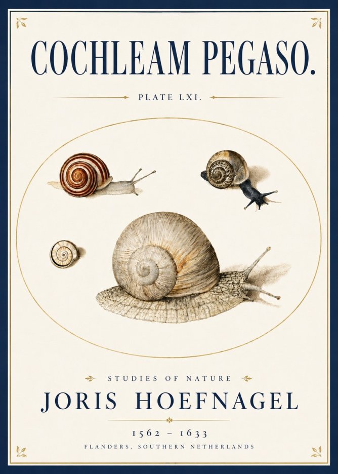 Joris Hoefnagel The Four Snails No6 - Affiche