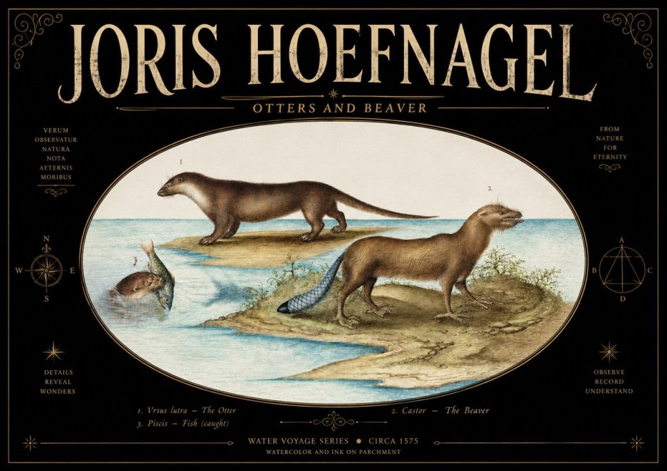 Joris Hoefnagel The Four-footed Creatures No5 - Affiche