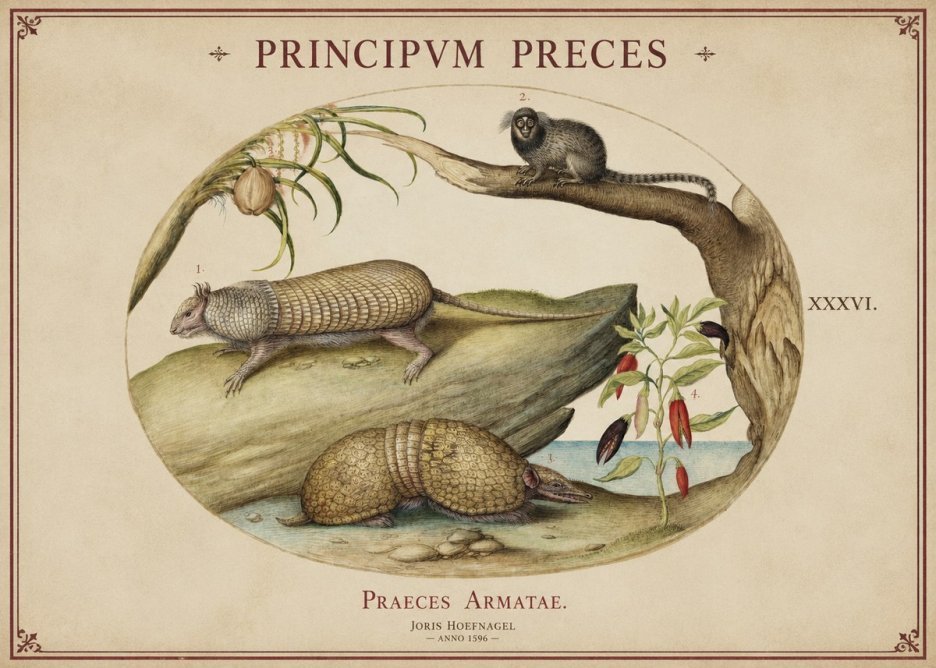 Joris Hoefnagel Praeces Armatae. No1 - Affiche