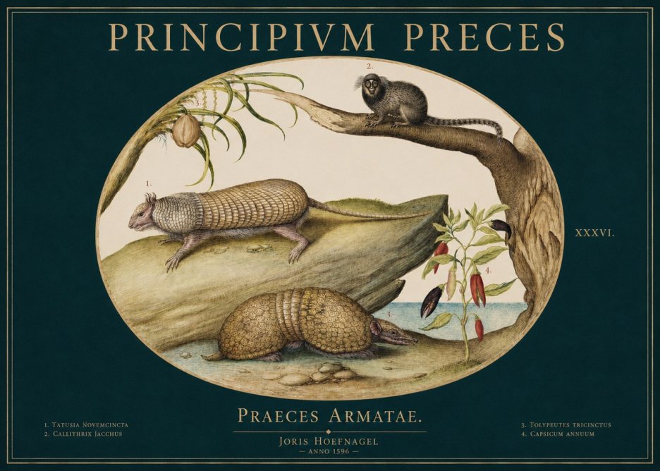 Joris Hoefnagel Praeces Armatae. No3 - Affiche