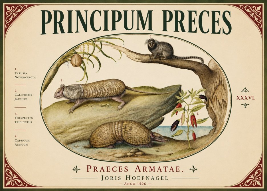 Joris Hoefnagel Praeces Armatae. No6 - Affiche