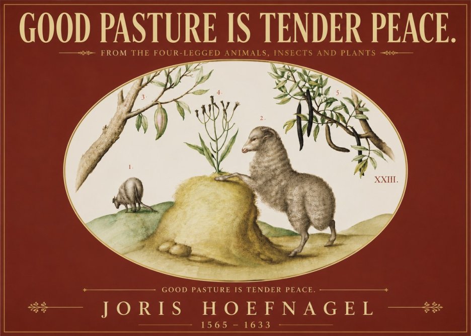 Joris Hoefnagel Good Pasture Is Tender Peace. No5 - Affiche